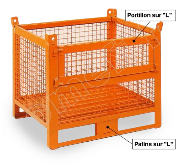 caisses palettes grillagées
